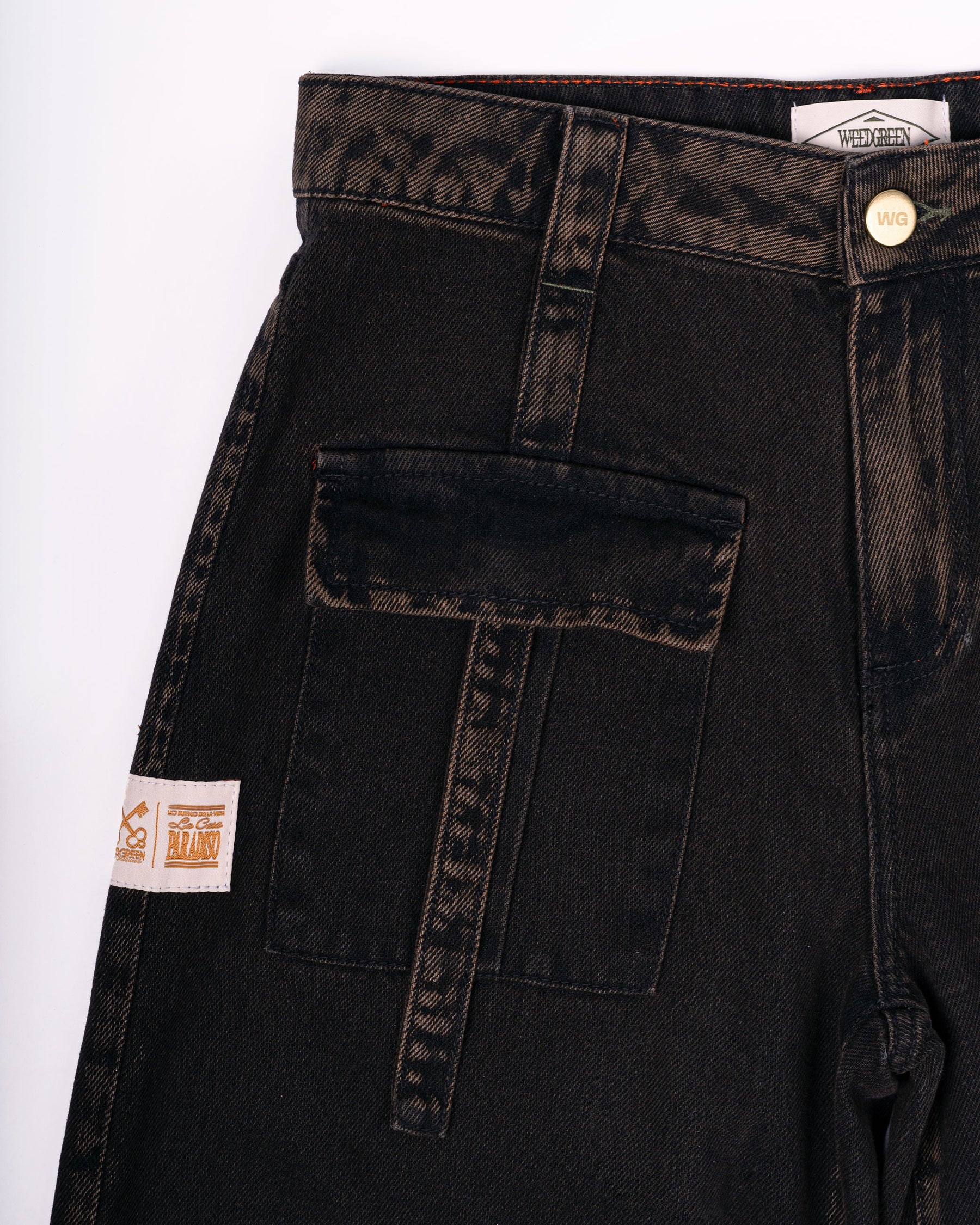 JEAN CARGO MUJER WEEDGREEN CAFÉ OSCURO