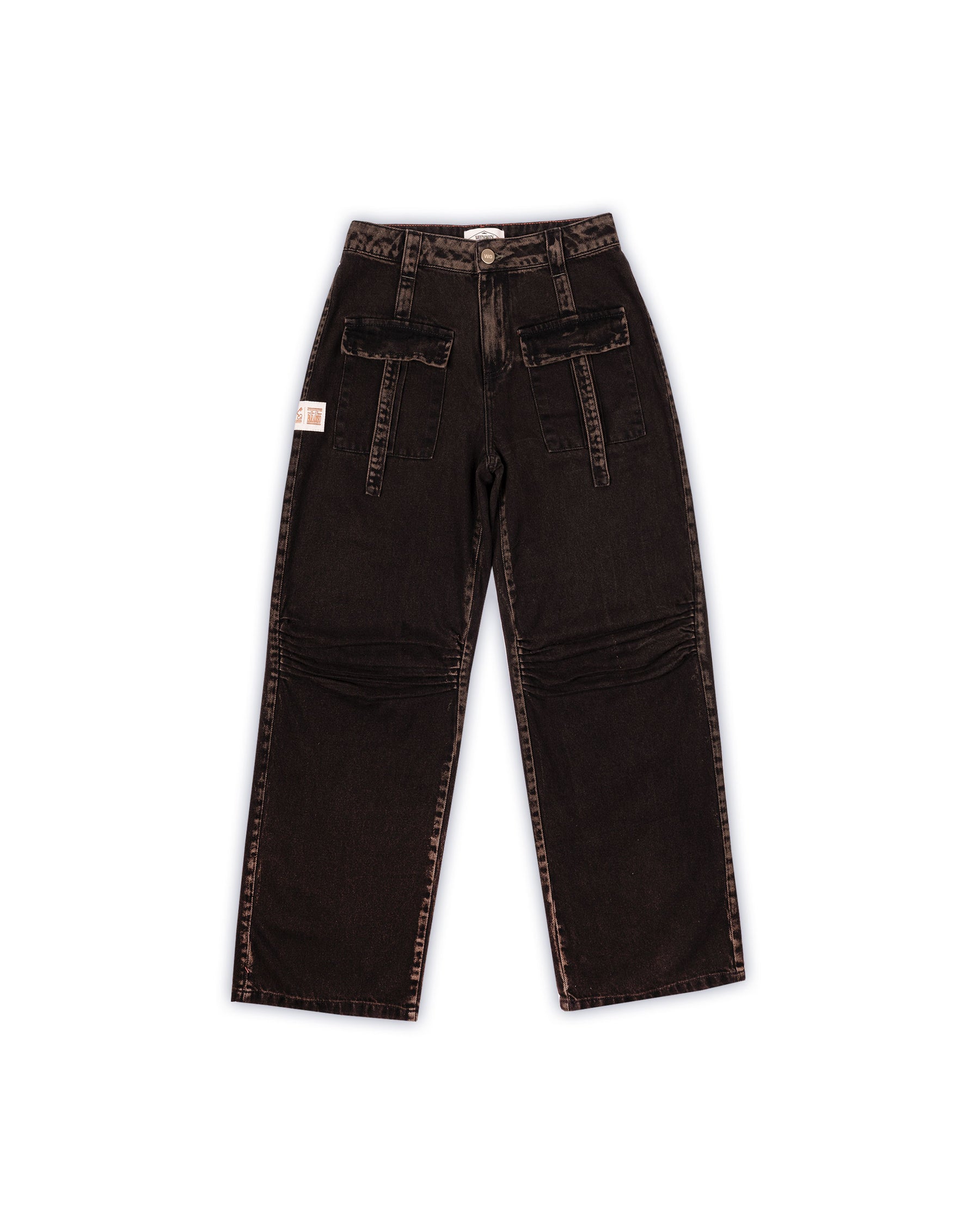 JEAN CARGO MUJER WEEDGREEN CAFÉ OSCURO