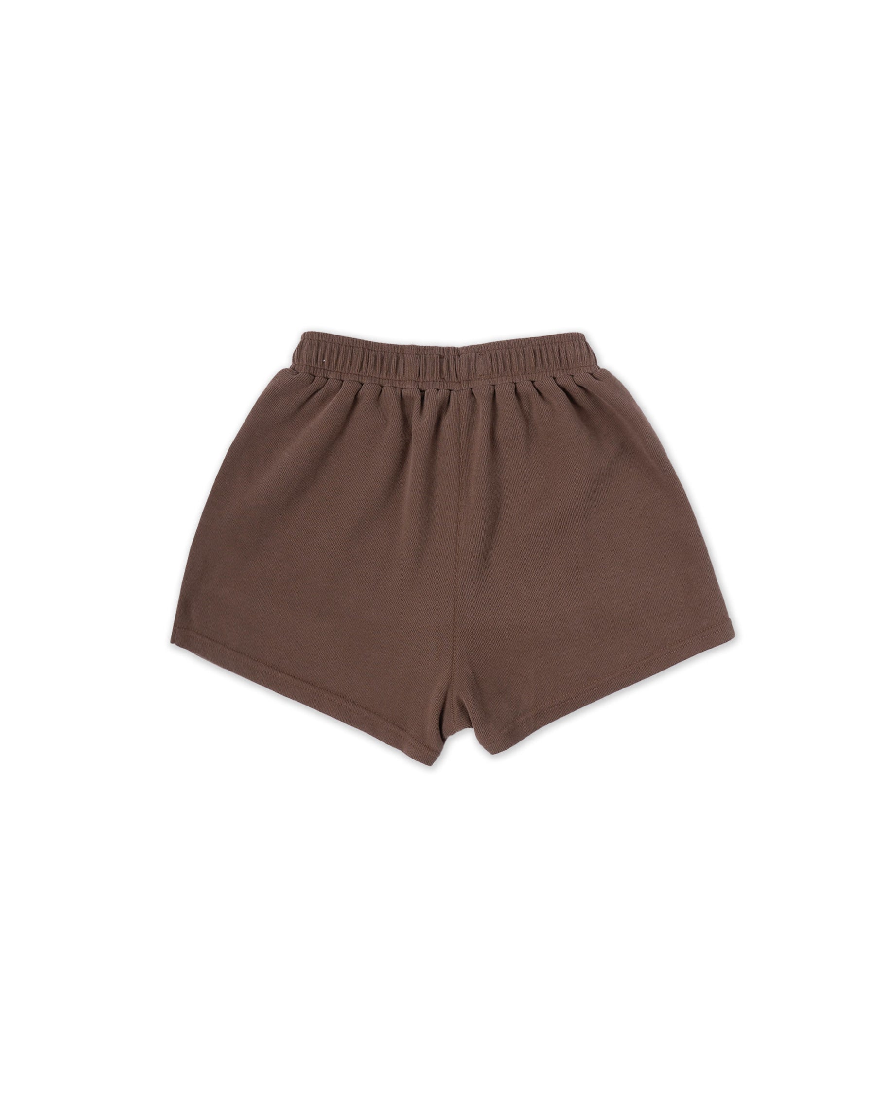 SHORT RECTO COMFY CAFÉ OSCURO