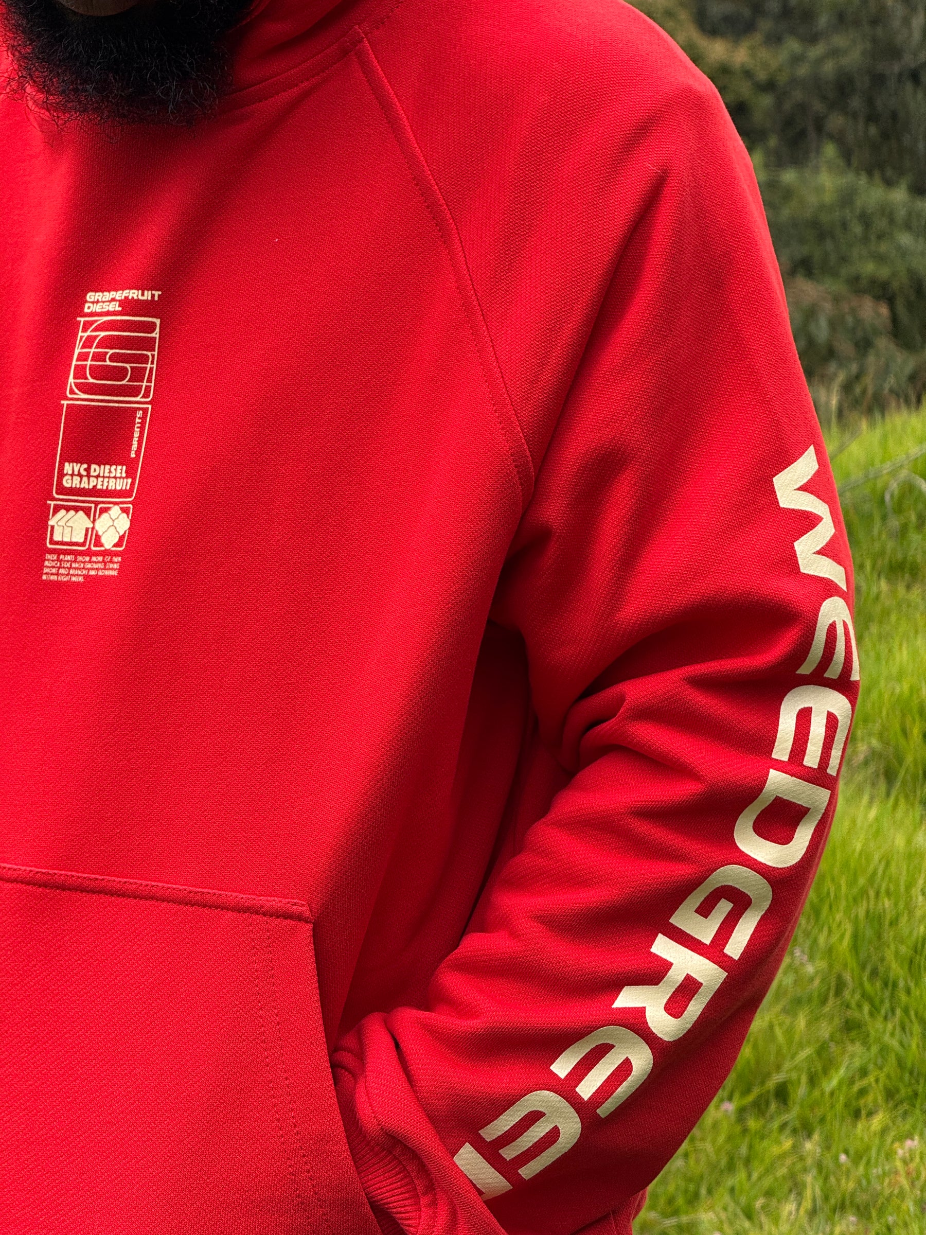 HOODIE GRAPEFRUIT DIESEL ROJO