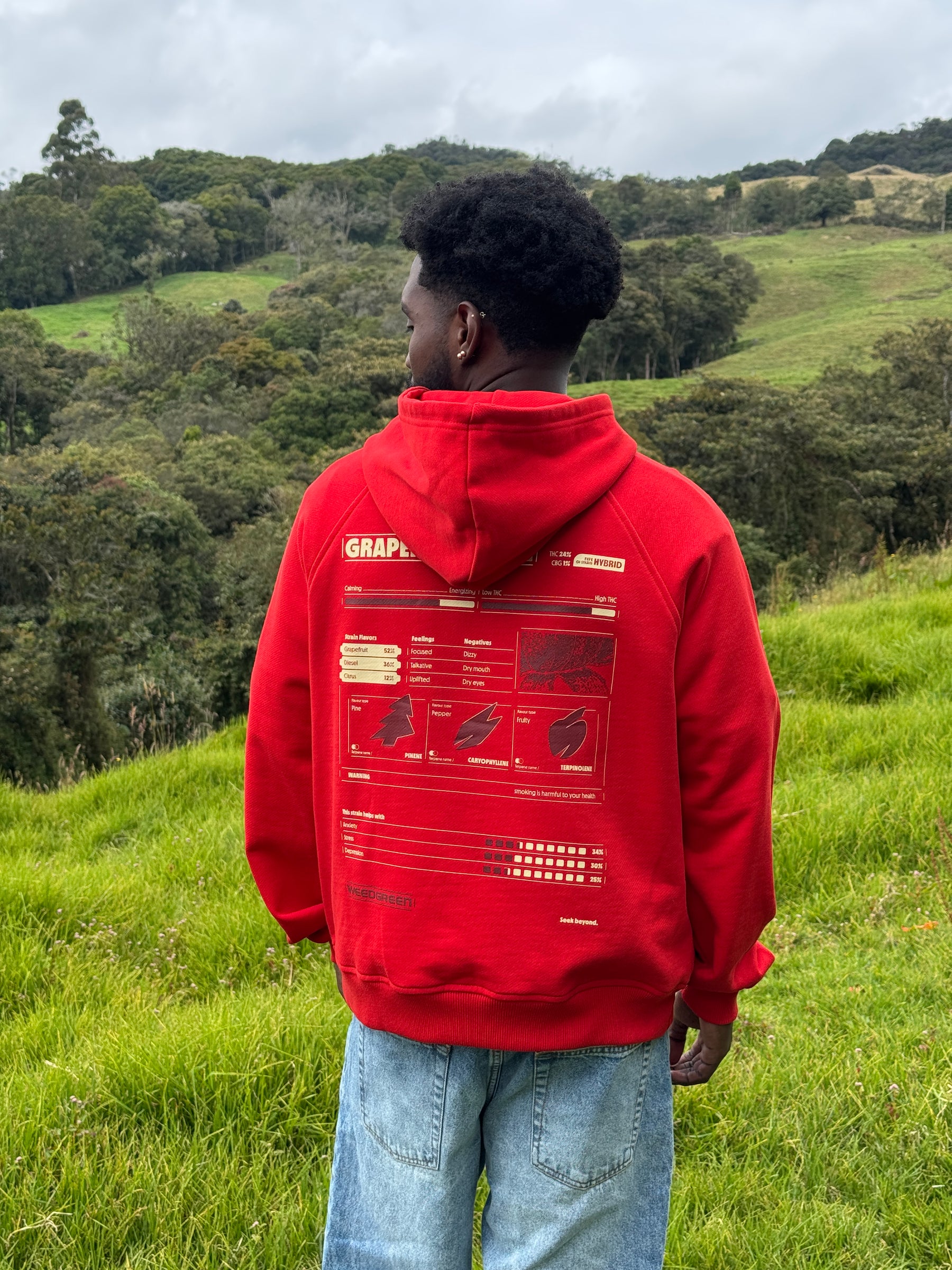 HOODIE GRAPEFRUIT DIESEL ROJO