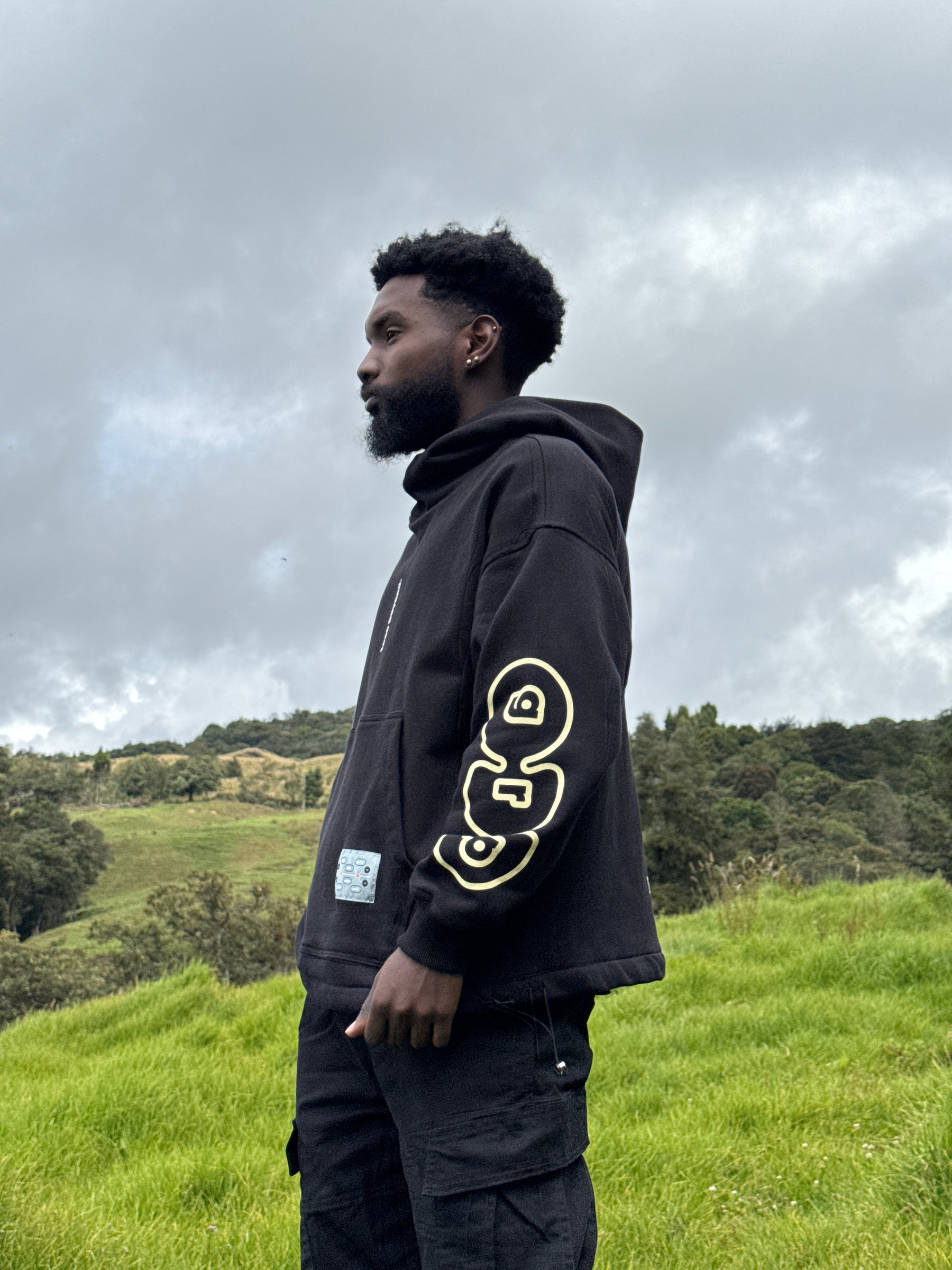 HOODIE UTILYTY WEEDGREEN NEGRO
