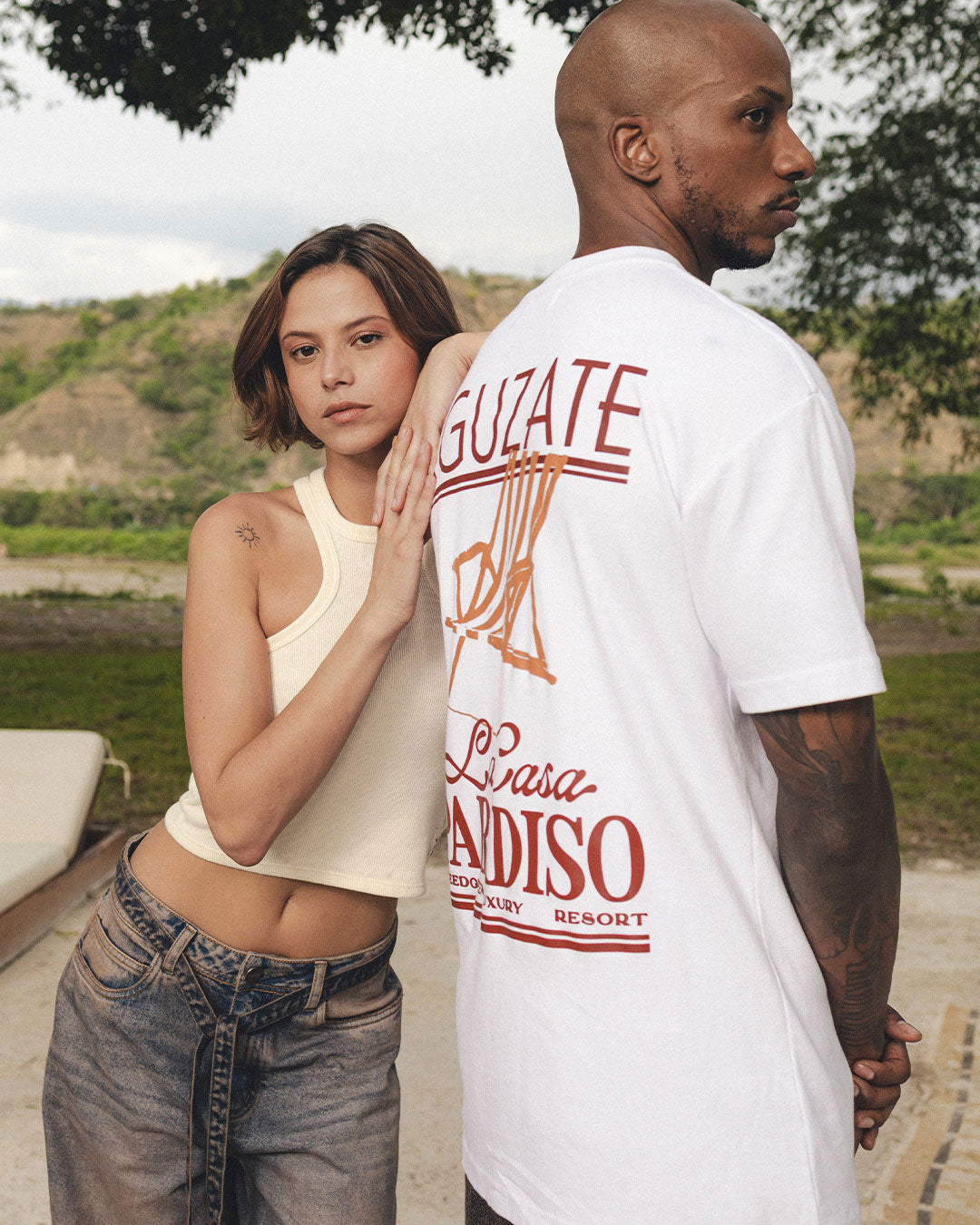 CAMISETA AGUZATE BLANCO