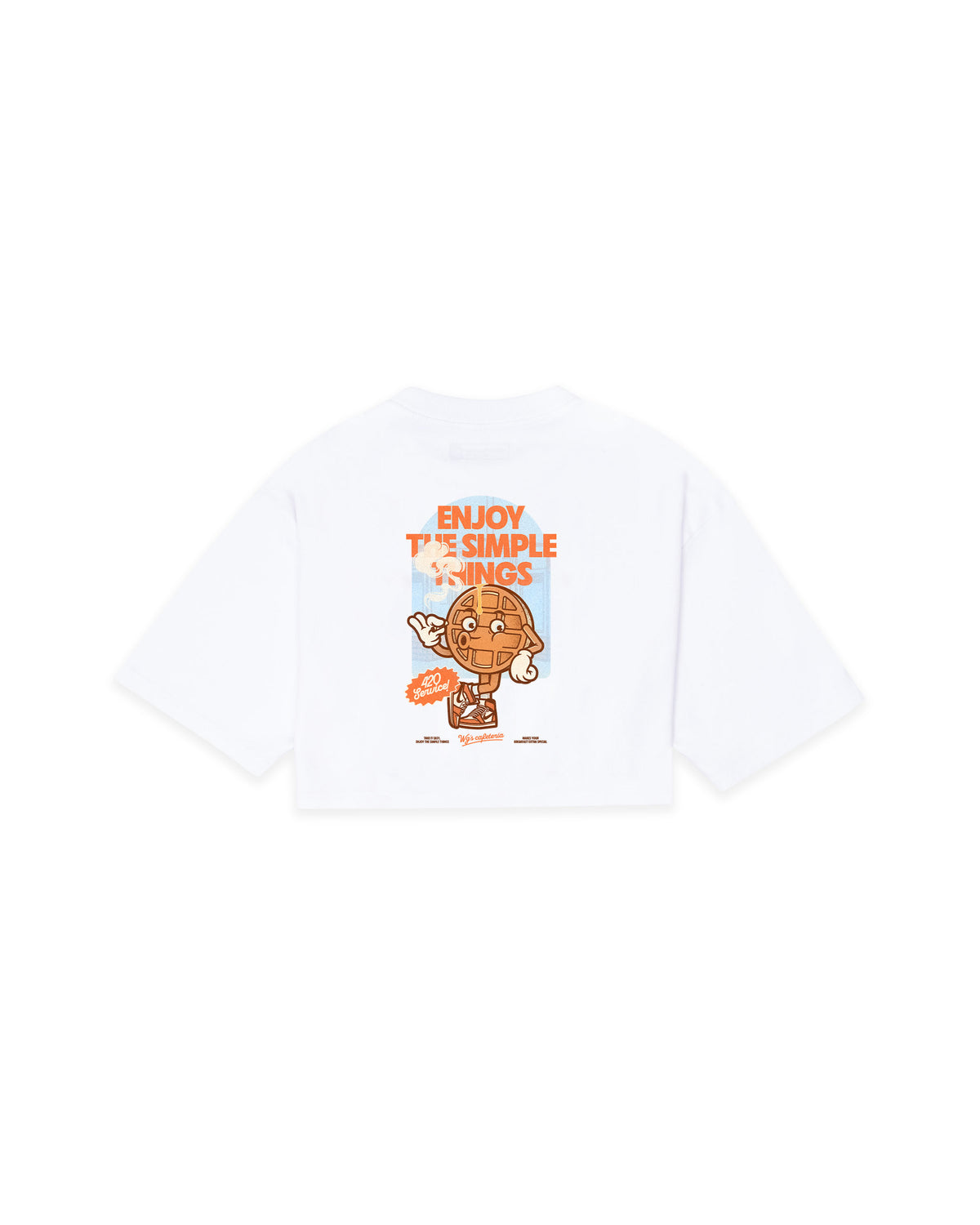 CAMISETA CROP OVERSIZED ENJOY BLANCO