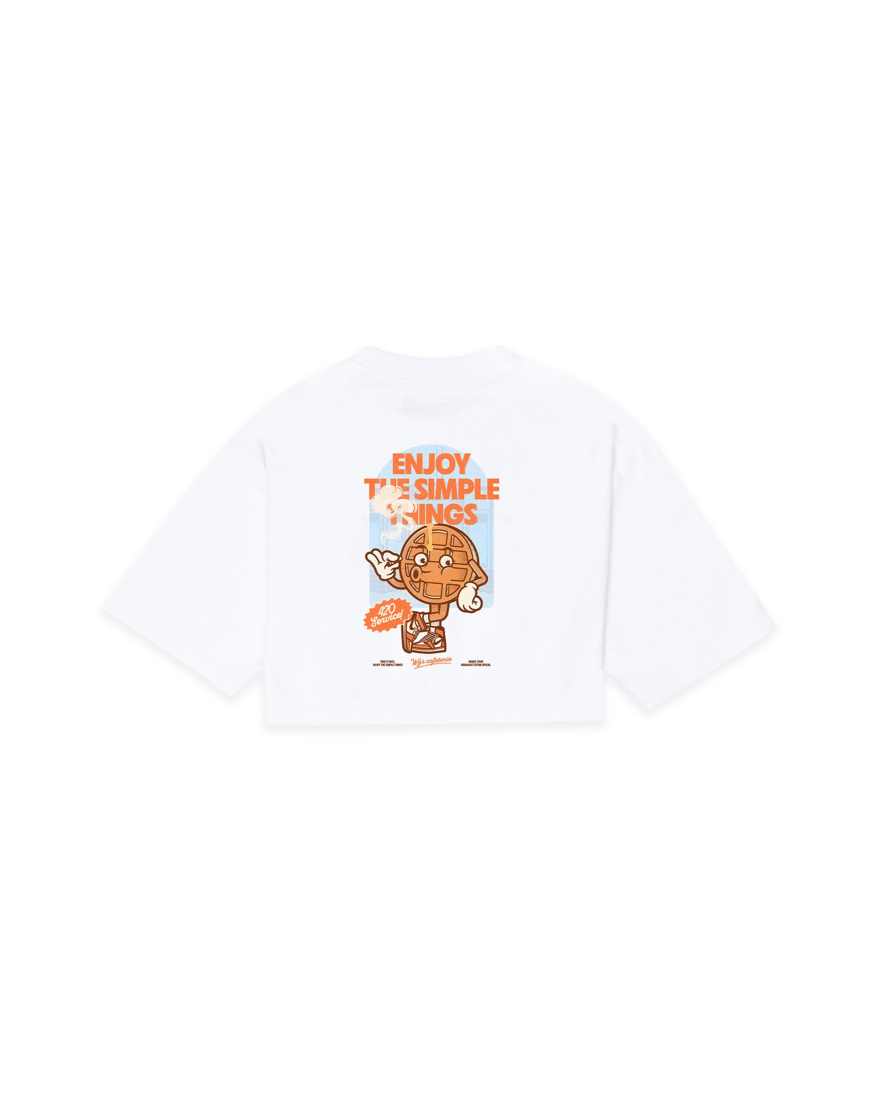 CAMISETA CROP OVERSIZED ENJOY BLANCO