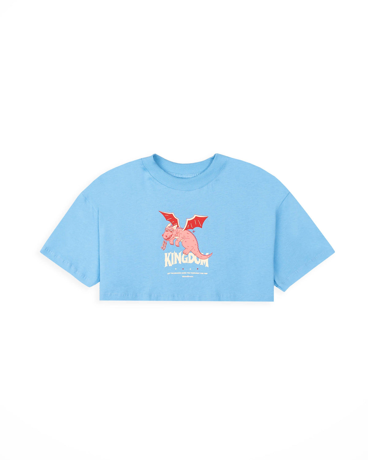 Camiseta crop the dragon azul