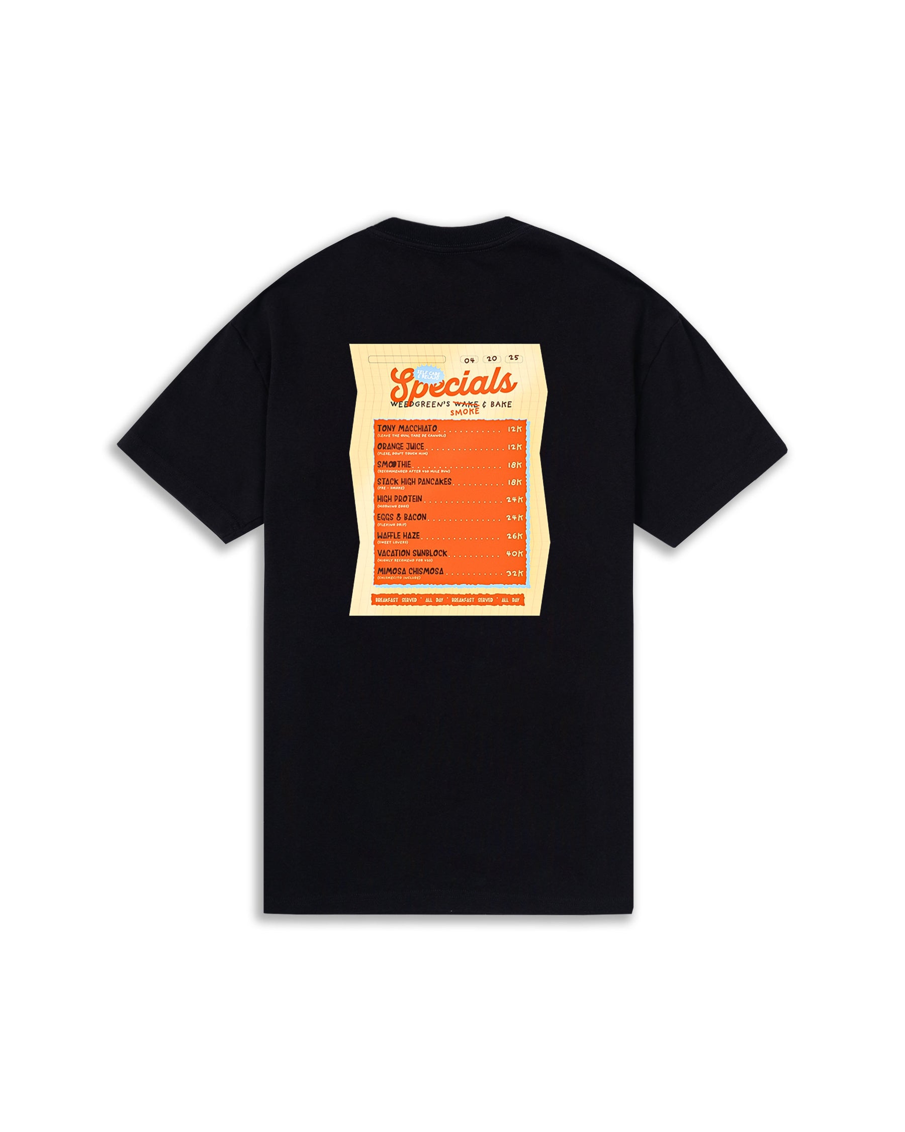 CAMISETA MENU NEGRO