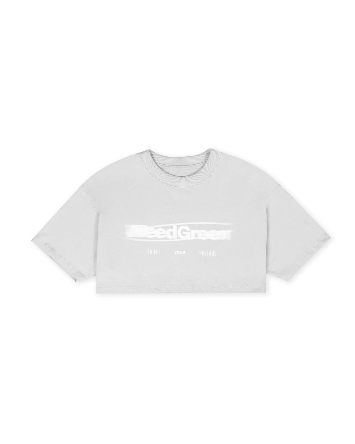 Camiseta crop Blur WeedGreen gris