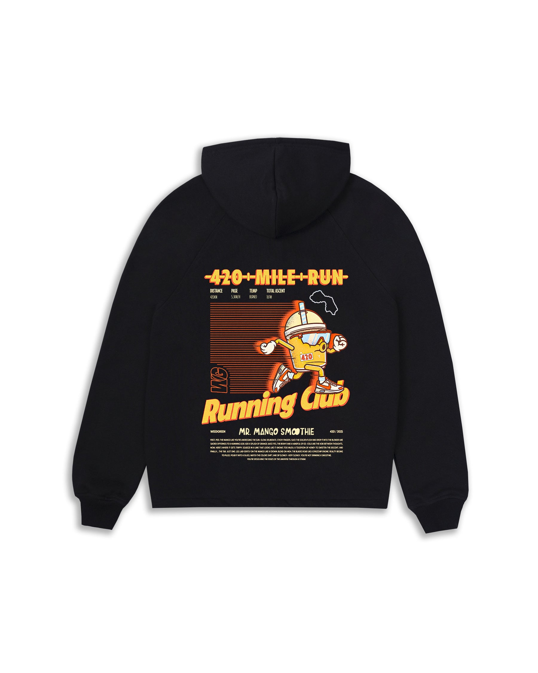 ZIP HOODIE RUNNING NEGRO