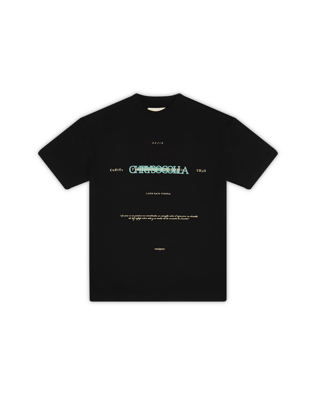 CAMISETA PIEDRA CHRYSOCOLLA NEGRO