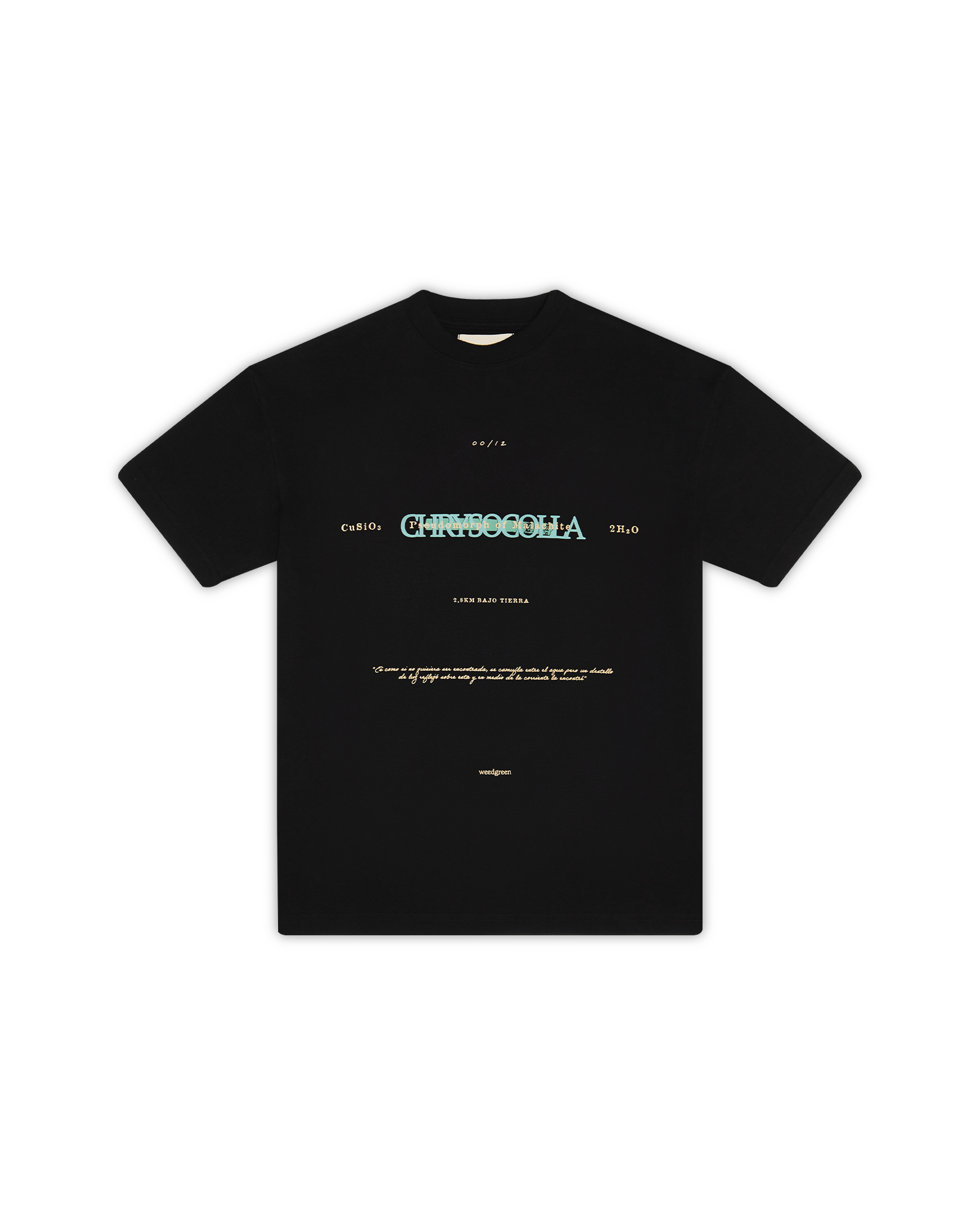 CAMISETA PIEDRA CHRYSOCOLLA NEGRO