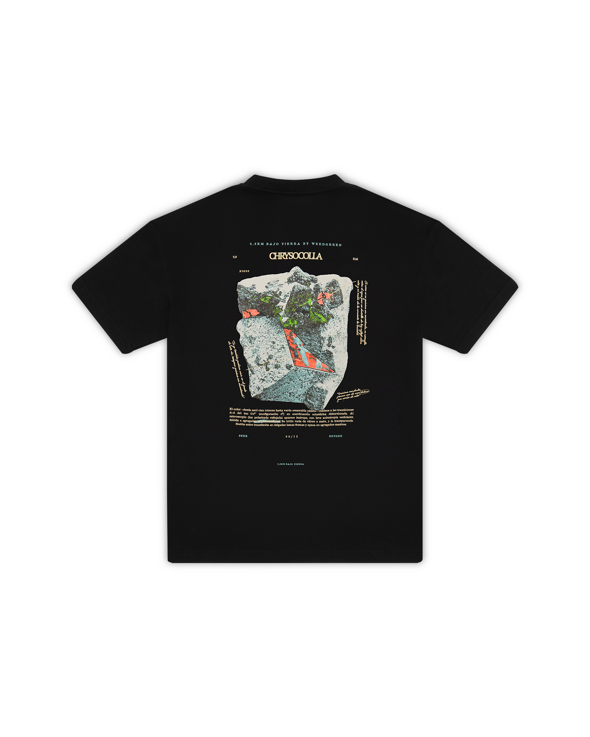 CAMISETA PIEDRA CHRYSOCOLLA NEGRO