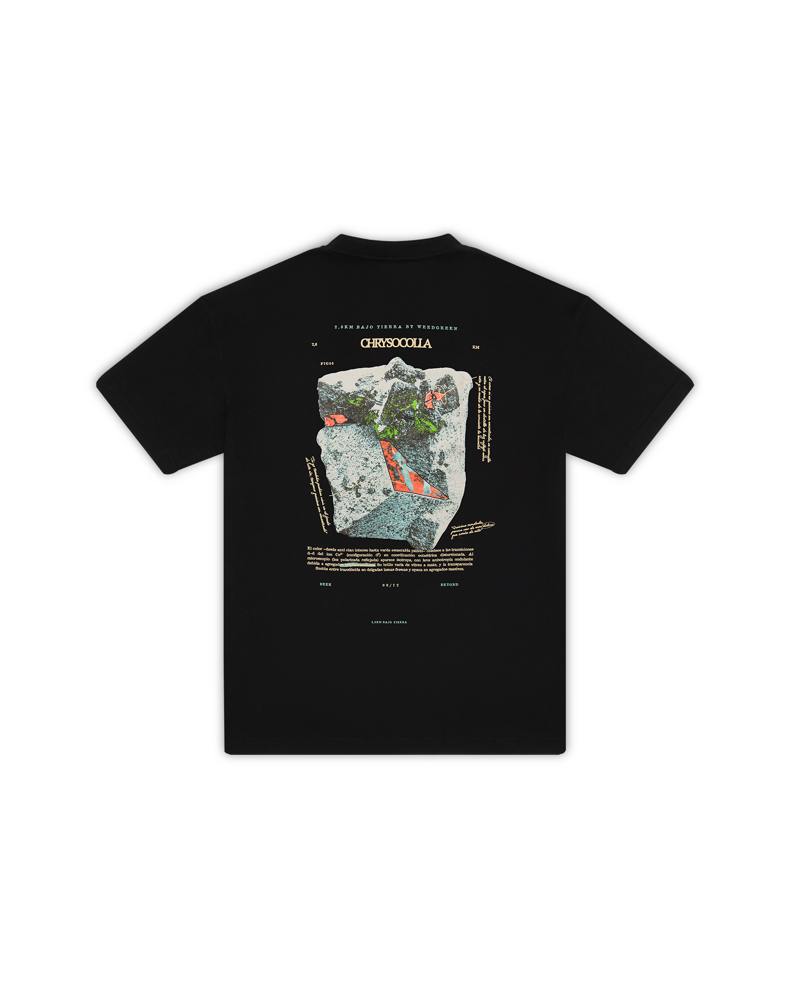 CAMISETA PIEDRA CHRYSOCOLLA NEGRO