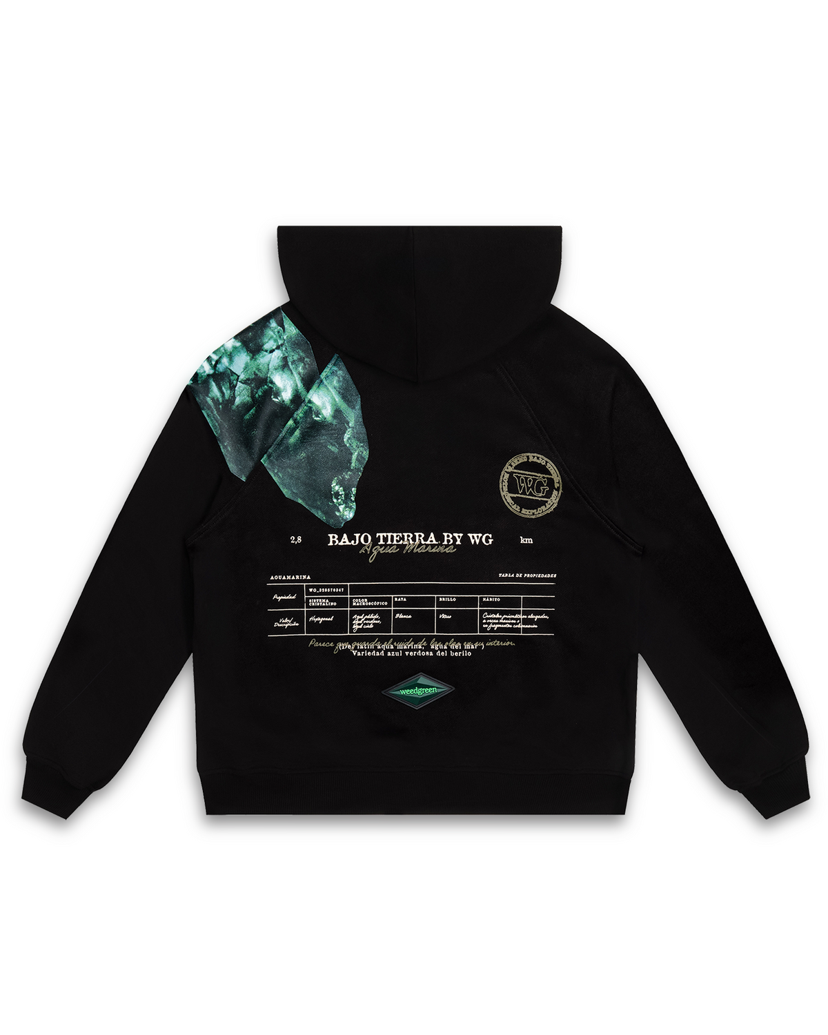HOODIE AGUAMARINA ART NEGRO