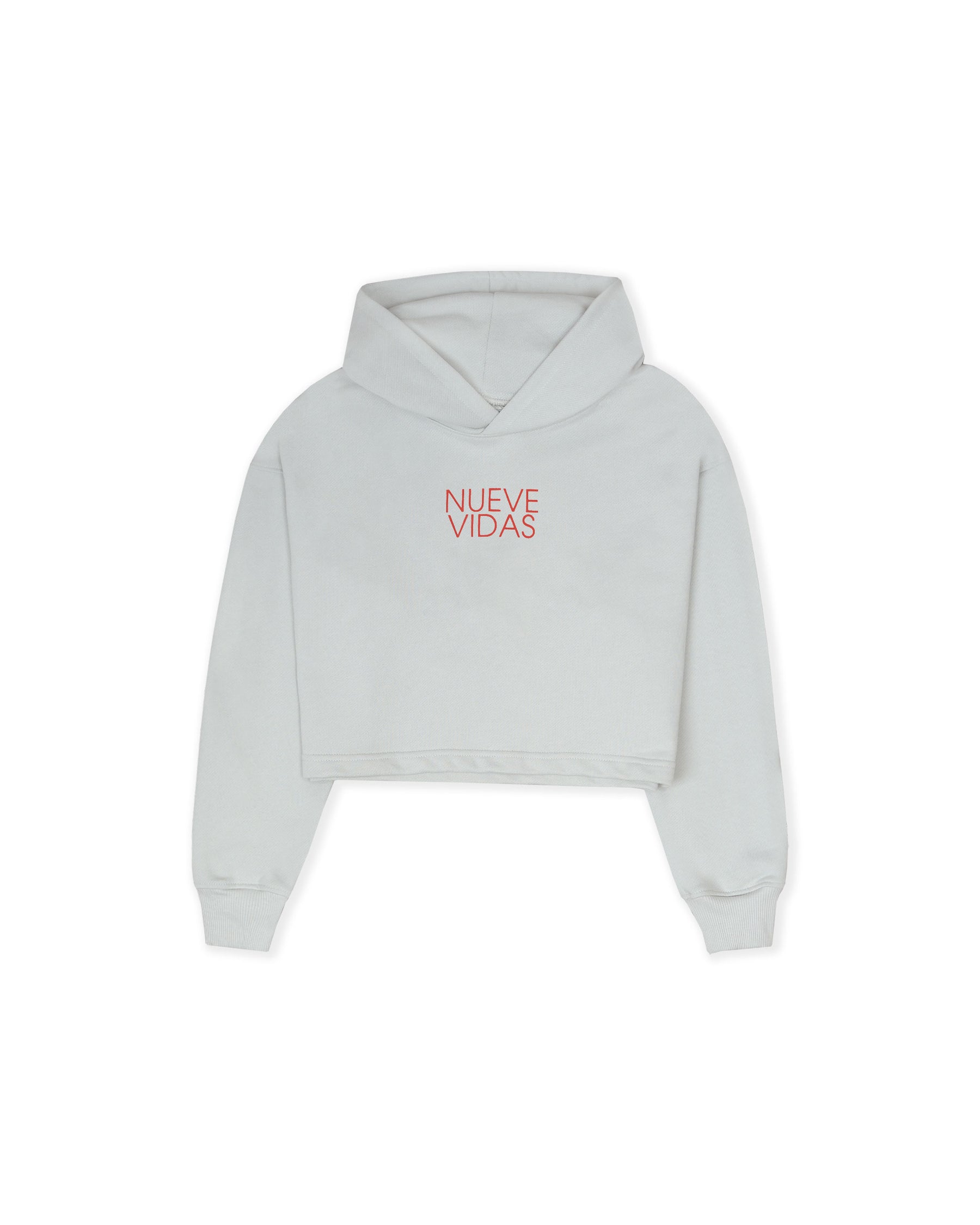 HOODIE CROP OVERSIZE MEOWS  AND MIRACLES GRIS