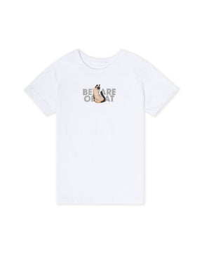 CAMISETA SLIM MUJER MIND YOUR STEP:CAT TERRITORY BLANCO