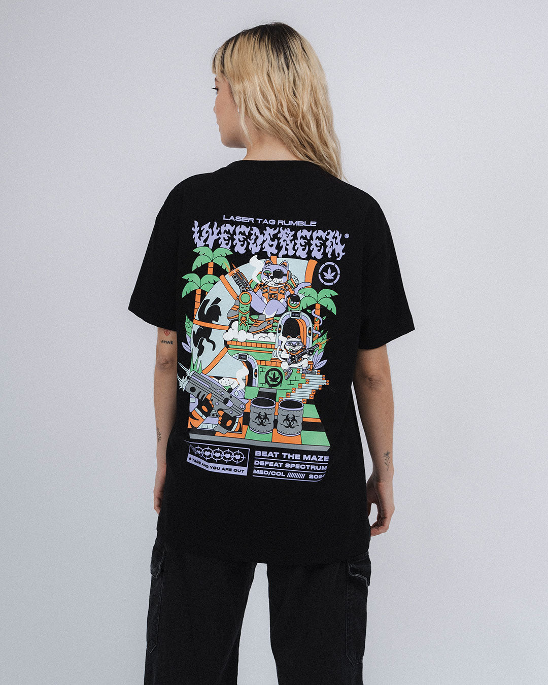 CAMISETA LAZER TAG COSMOS NEGRO