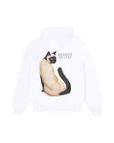 HOODIE FELINE VIGILANCE BLANCO