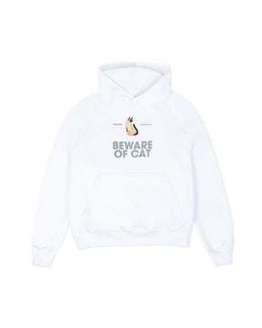 HOODIE FELINE VIGILANCE BLANCO