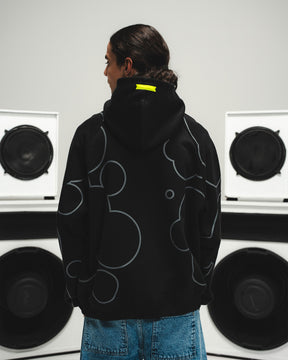 HOODIE BURBUJAS ART NEGRO