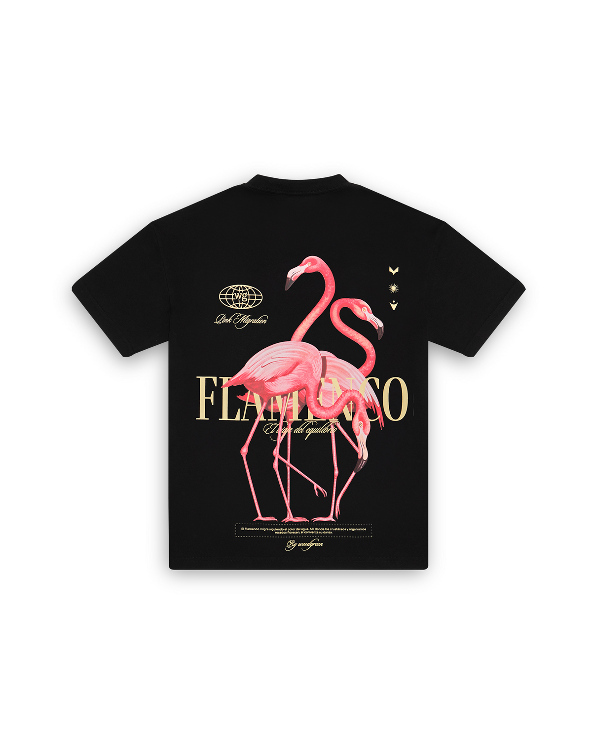 CAMISETA FLAMENCO NEGRO