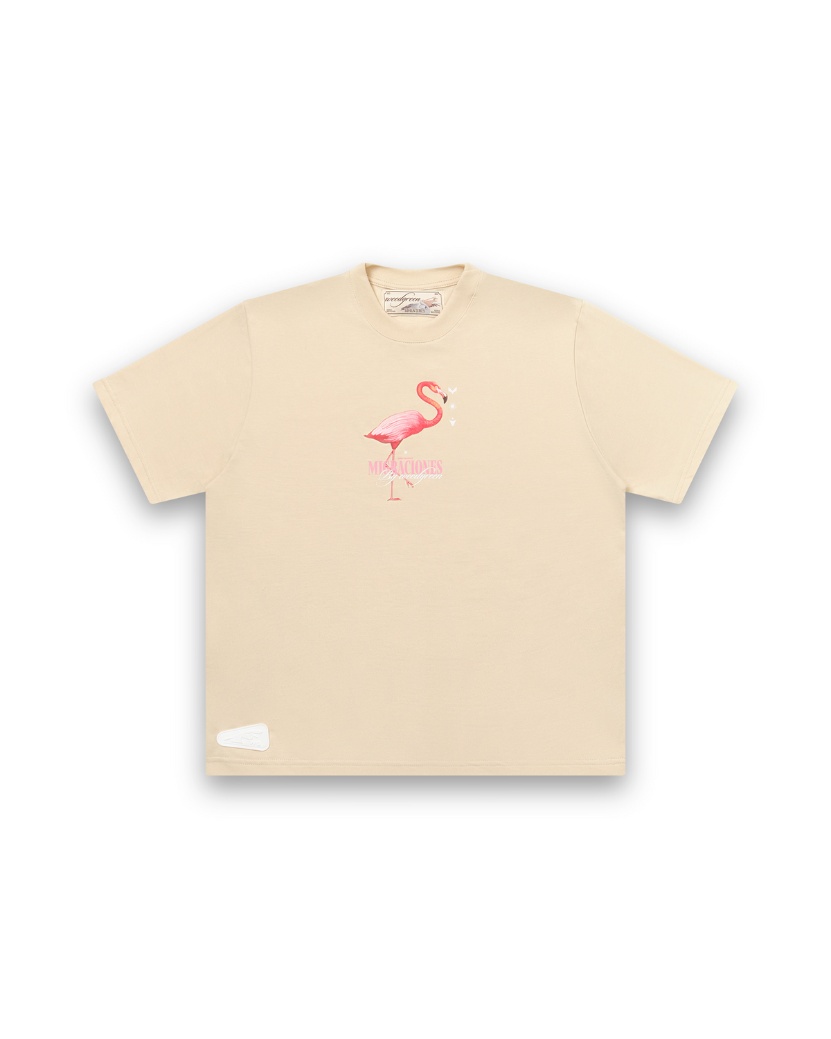CAMISETA BOX FLAMENCO BEIGE