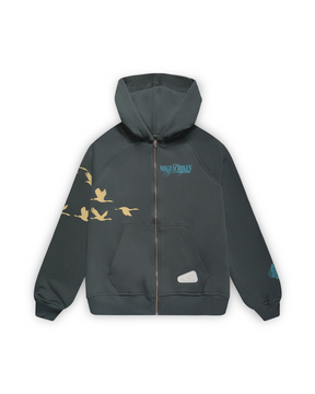 HOODIE CON CIERRE PELICANO GRIS