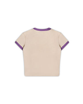 CAMISETA SLIM CON RIB WONDERPARK NUDE