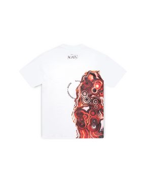 CAMISETA AGATA ART ROJO BLANCO