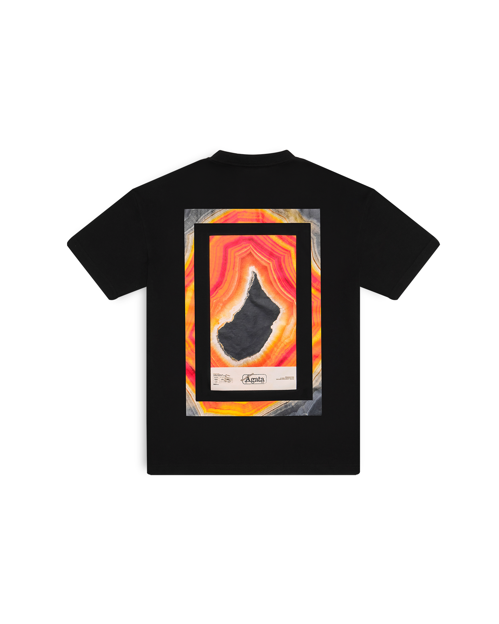 CAMISETA AGATA ART CUADRO NARANJA NEGRO