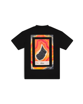 CAMISETA AGATA ART CUADRO NARANJA NEGRO