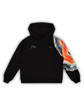 HOODIE ART NARANJA NEGRO