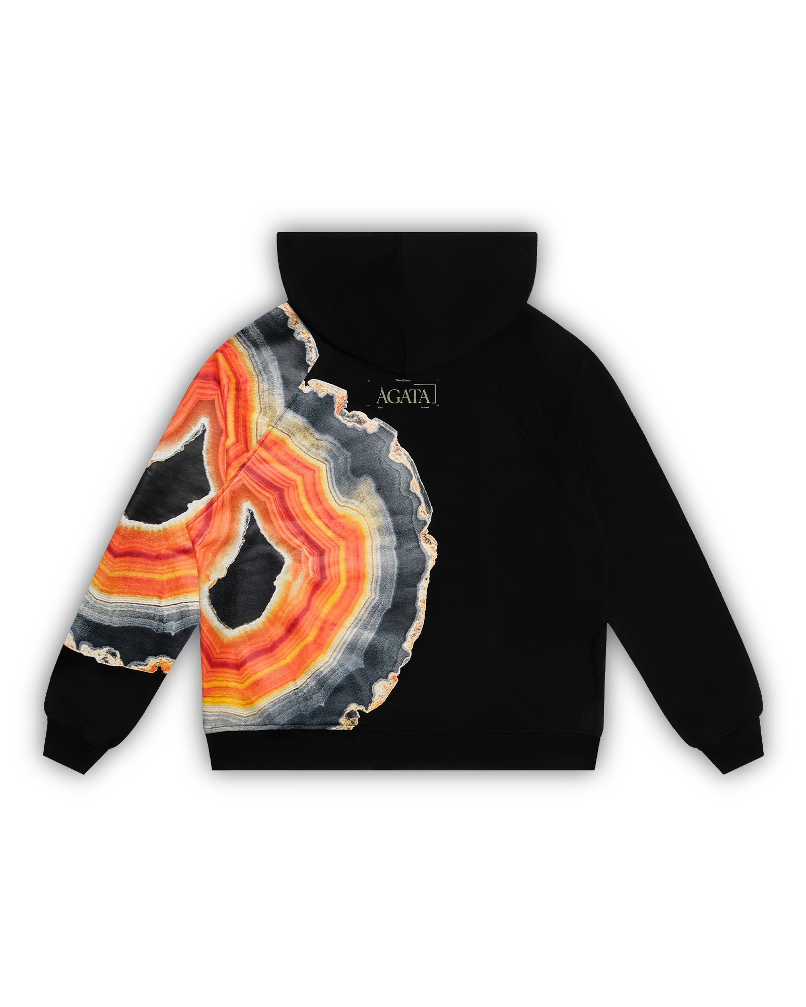 HOODIE ART NARANJA NEGRO
