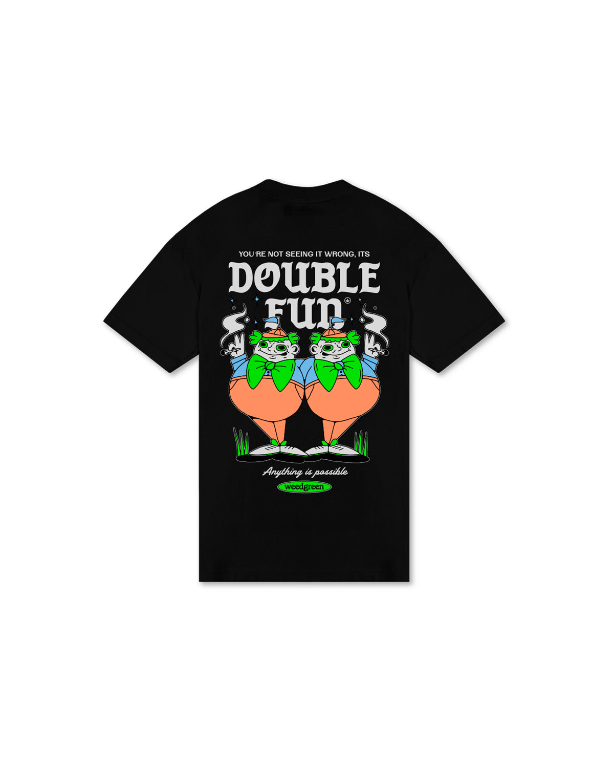 CAMISETA DOBLE FUN NEGRO