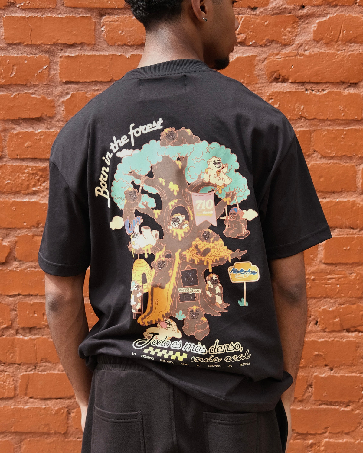 Camiseta Tree House Black Tee Negro
