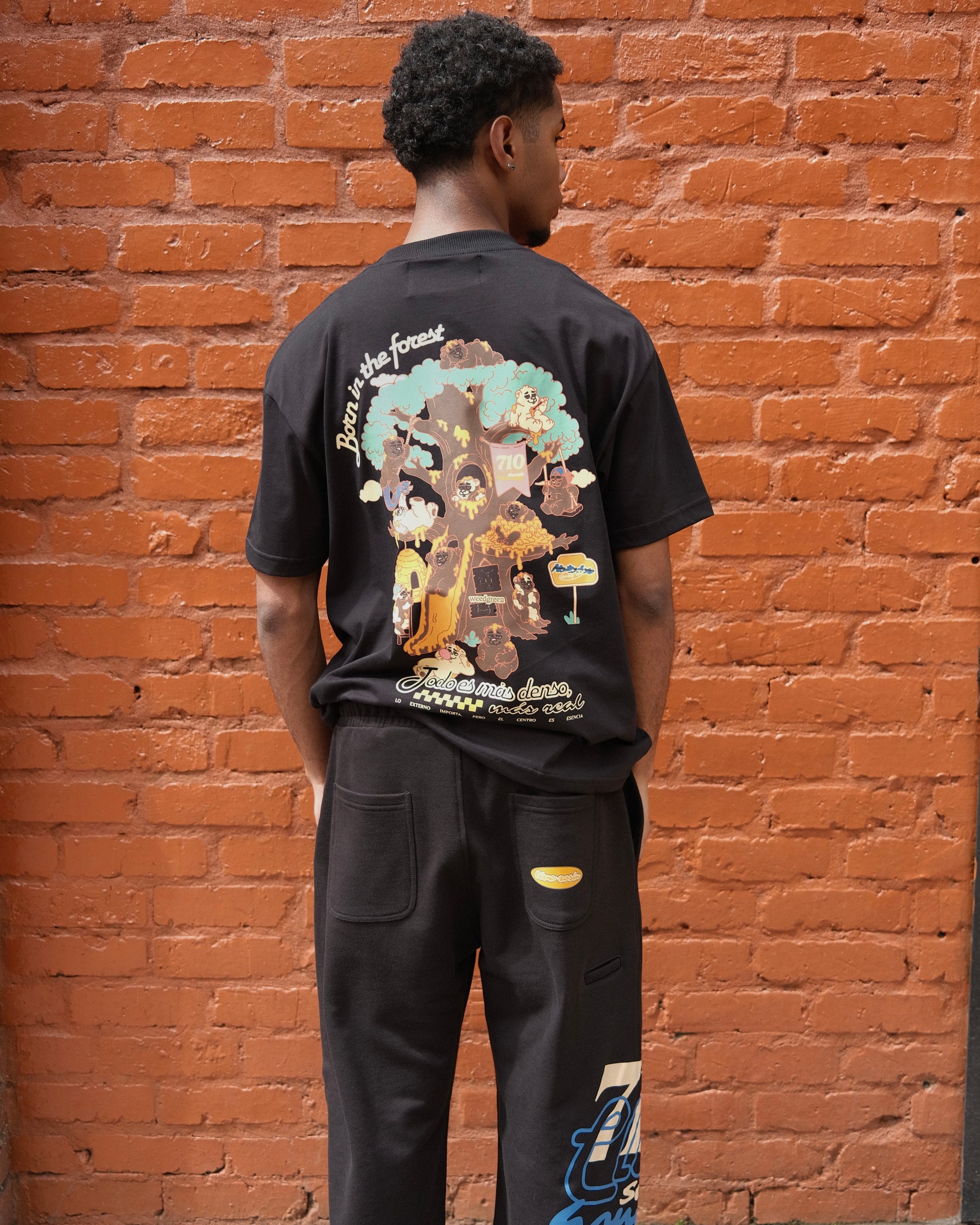 Camiseta Tree House Black Tee Negro