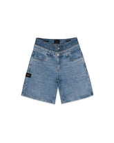 SHORT WIDE LEG MUJER WEEDGREEN AZUL MEDIO