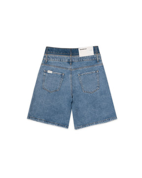 SHORT WIDE LEG MUJER WEEDGREEN AZUL MEDIO