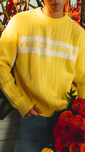 CREWNECK KNIT WEAR WEEDGREEN AMARILLO
