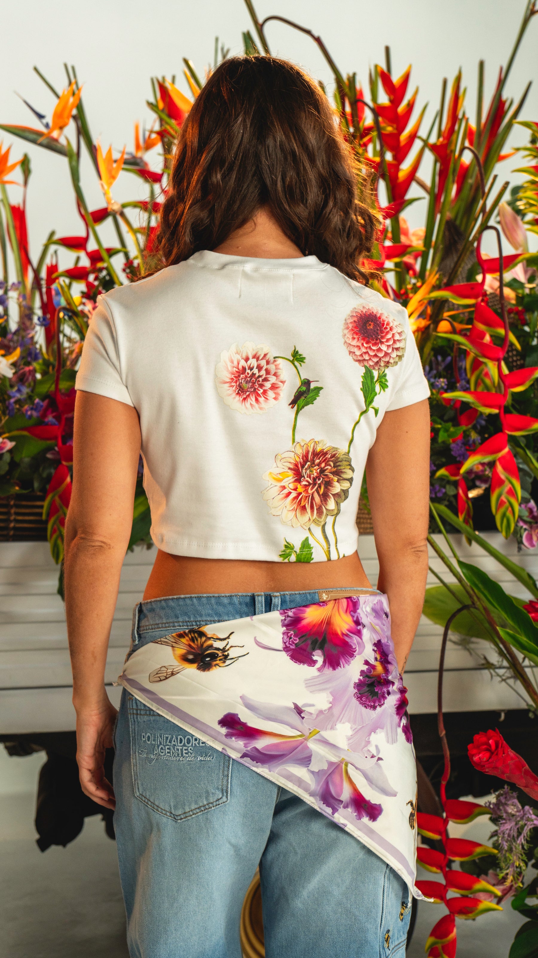 BABY TEE ART FLOR BLANCO