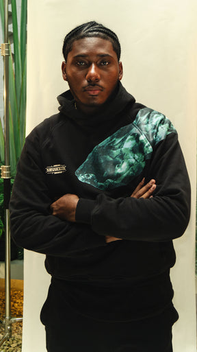 HOODIE AGUAMARINA ART NEGRO
