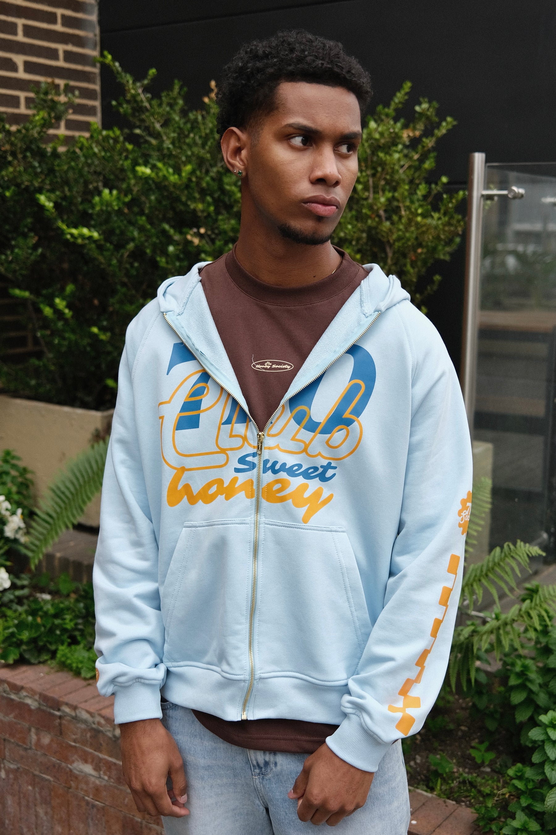 710 Club Delicated Blue Hoodie