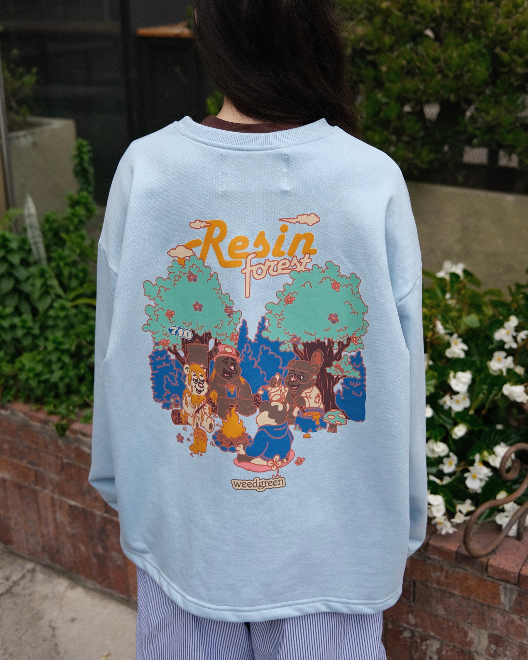 Resin Forest Delicated Blue Sweatshirt