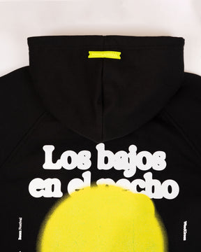 HOODIE LOS BAJOS EN EL PECHO NEGRO