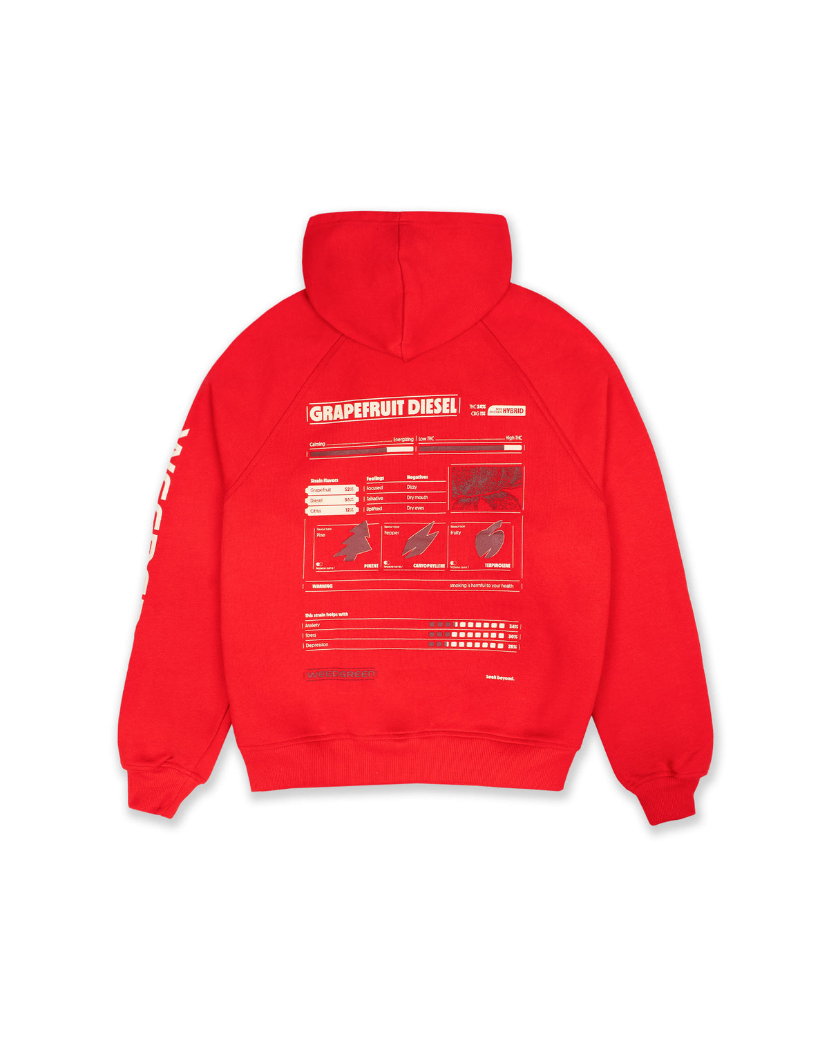 HOODIE GRAPEFRUIT DIESEL ROJO