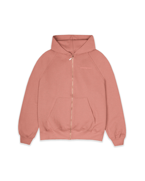 Hoodie con cierre LOGO ROSADO