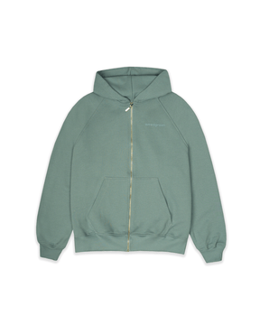 Hoodie con cierre LOGO VERDE