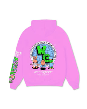 Hoodie con cierre WORLD LILA