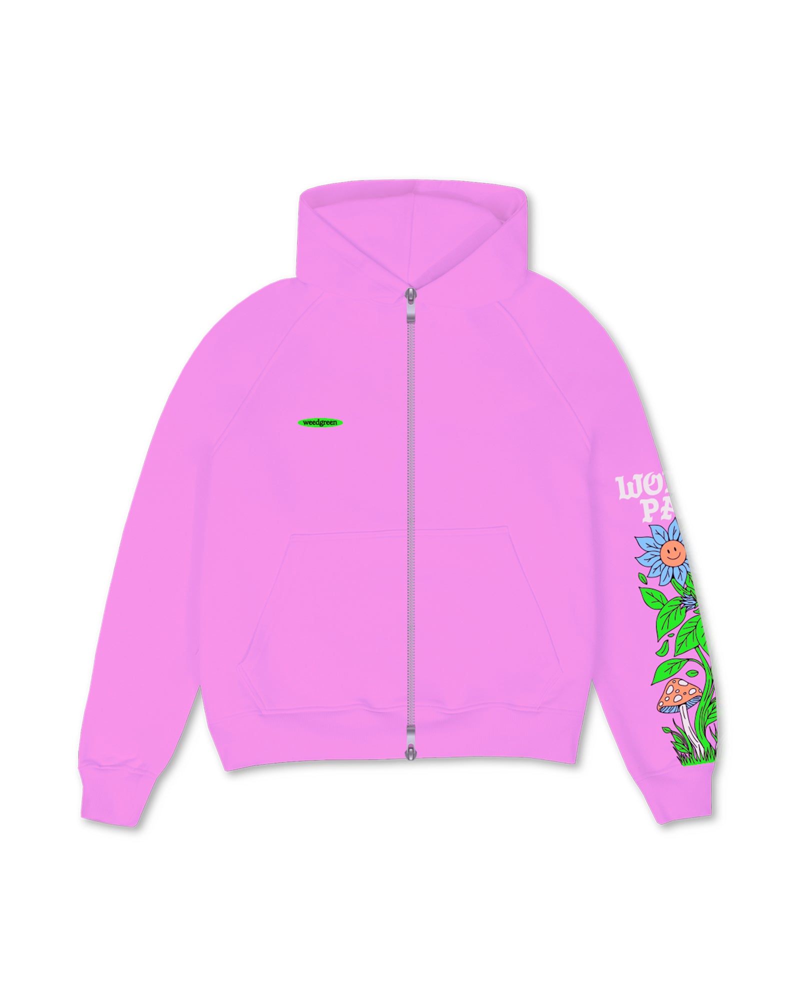 Hoodie con cierre WORLD LILA