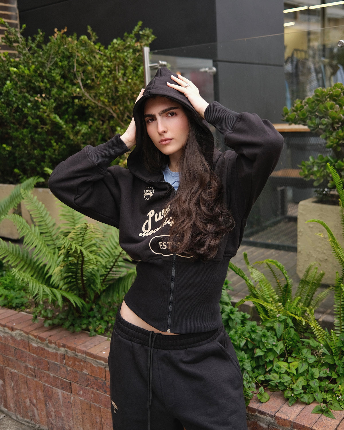 Pure Things Chocolate Chip Hoodie Crop
